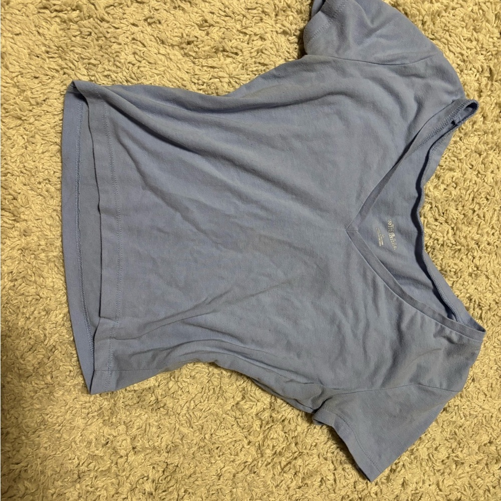 Wild Fable Light Blue Crop Top